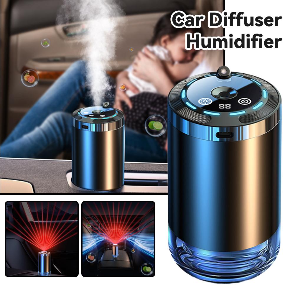 Home Fragrance Electric Diffuser - 車用電気エアディフューザー アロマベント加湿器 ミスト消臭剤 自動車/家庭/オフィス用 5モード 充電/電源接続