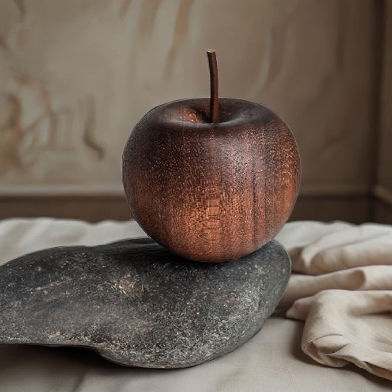 Home And You Fragrance Diffuser - 1 個の木製リンゴ型エッセンシャルオイルディフューザーフレグランスディフューザーは、家庭のバスルームの車の装飾に適しています