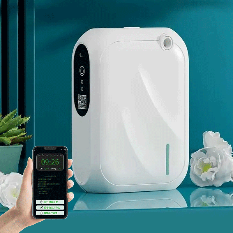 Home Fragrance Brand - カバー範囲200m³ アロマディフューザーマシン Bluetoothアプリ制御 フレグランスディフューザー 壁掛け式 香り拡散器