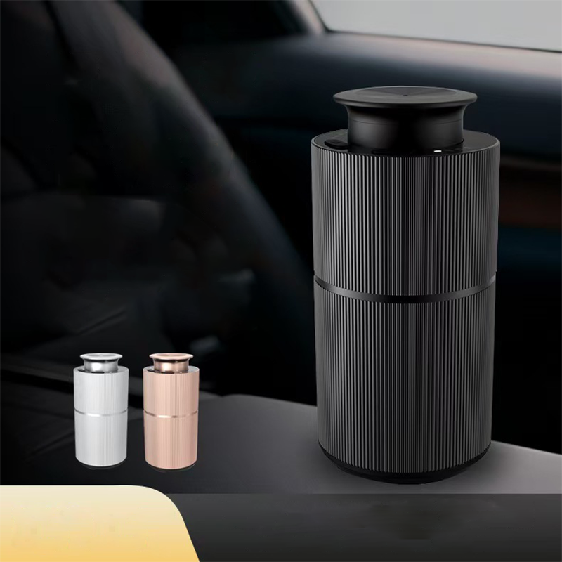 Home Fragrance Brand - メタルボディスマートカーディフューザー ポータブル充電式水なしアロマネブライザー 家庭用オフィス用エッセンシャルオイルフレグランスマシン