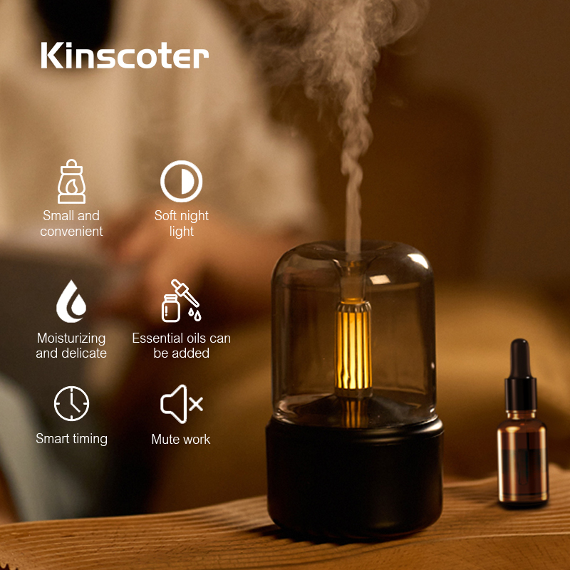 Home Fragrance Electric Diffuser - キンスコターアロマテラピーエッセンシャルオイルフレグランスディフューザー、電動USBアロマディフューザー、ミニベッドルーム超音波空気加湿器