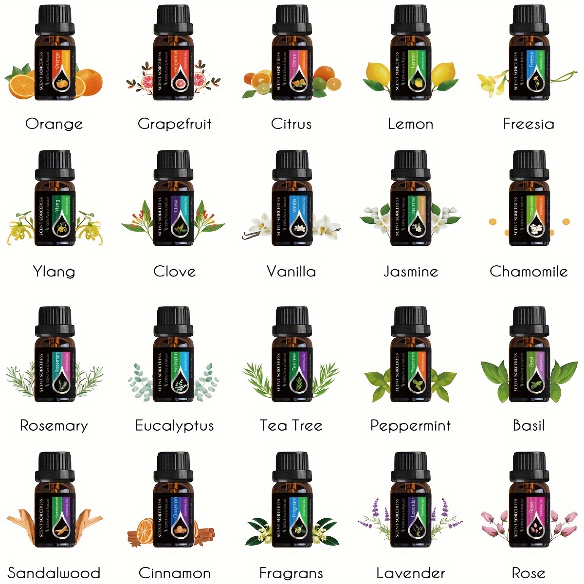 20個/セット エッセンシャルオイルセット ラベンダー ユー - Home Fragrance Oil Diffuser のレビューと価格