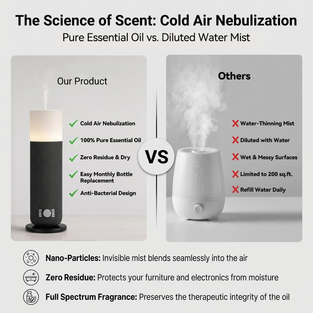 NAMSTE 120ML タワーセントディフューザーマシン  - Home Fragrance Electric Diffuser のレビューと価格